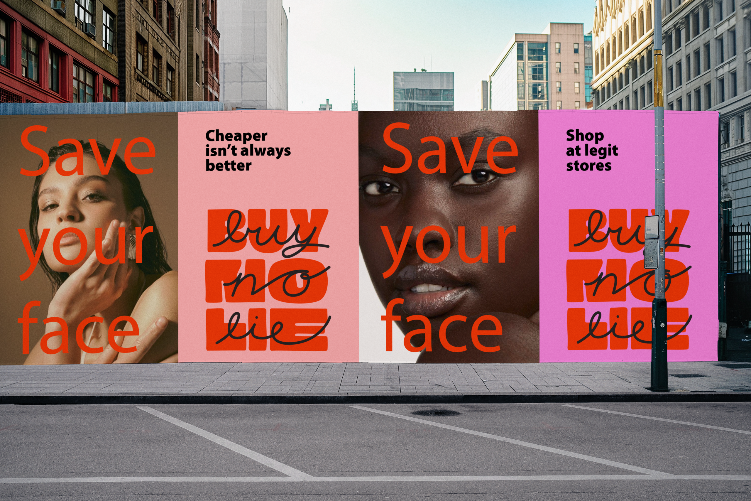 OOH-Urban Landscape Stretch Banner Mockup